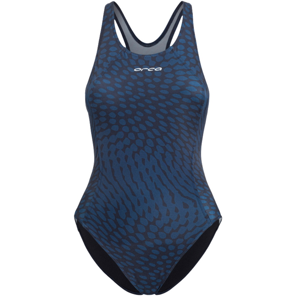 2025 Orca Womens Core One Piece Swimsuit MS51 - Deep Blue Print